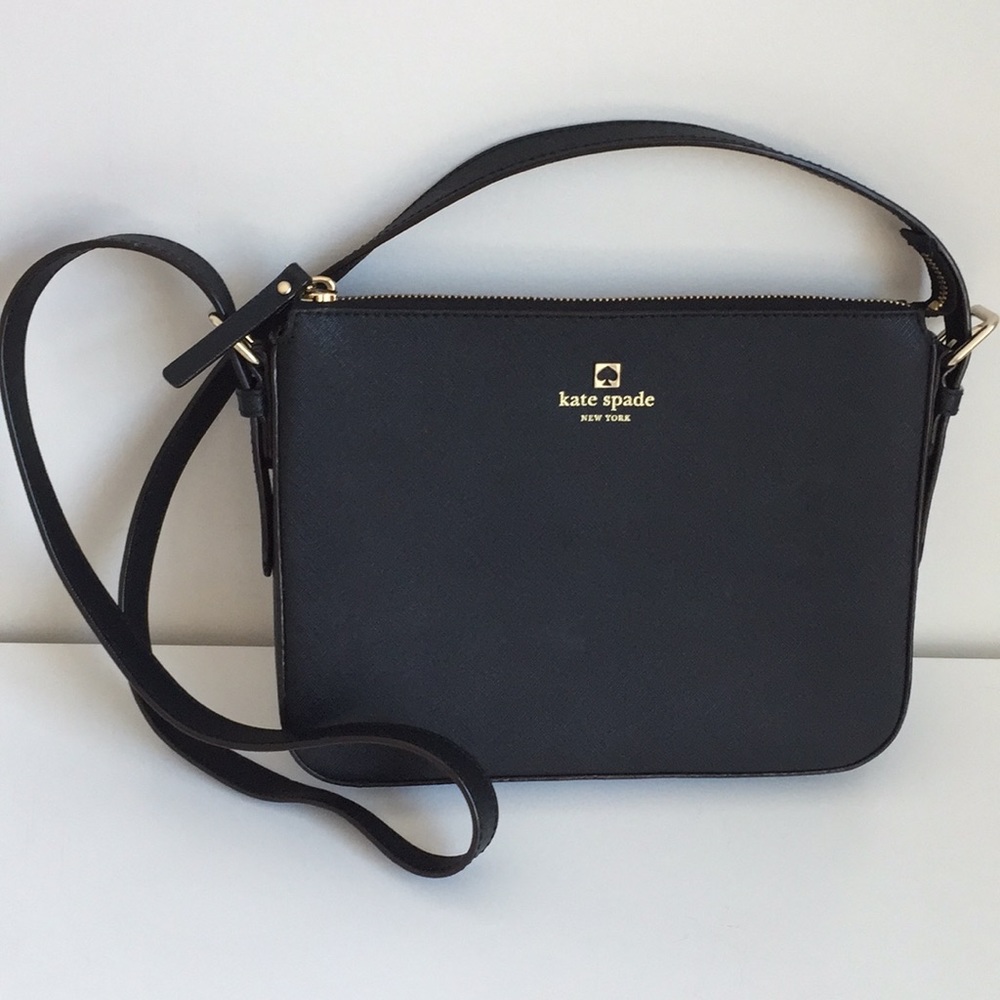 Kate Spade Black Saffiano Leather Crossbody Bag